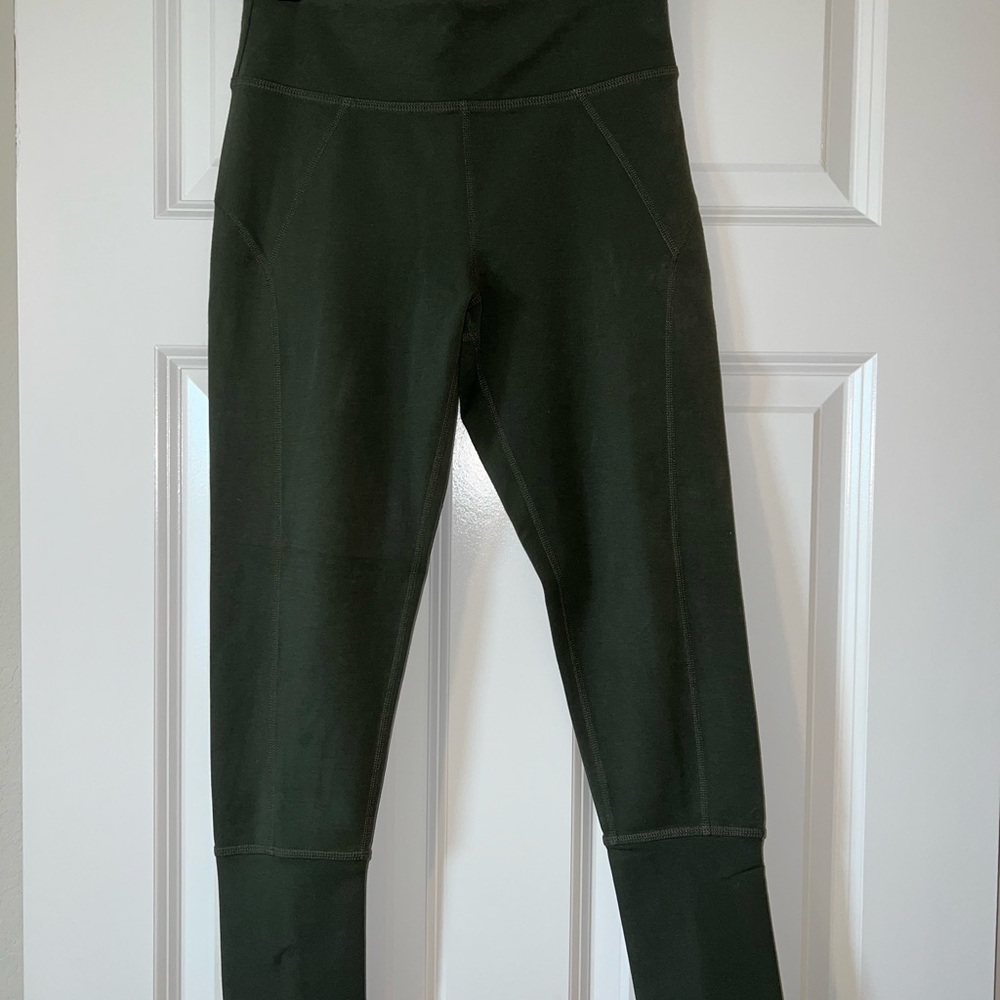 FP Movement by Free People: Dark Green High-Waisted Leggings